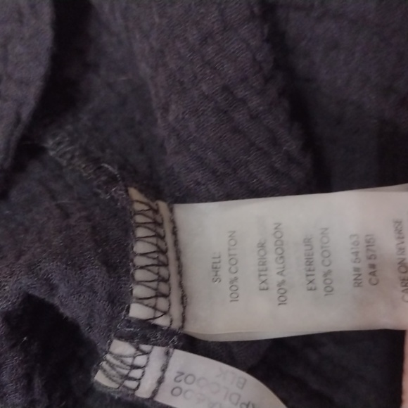 Calvin Klein Cowl Neck Sleeveless Black Muslin Top Size Large - Picture 5 of 7